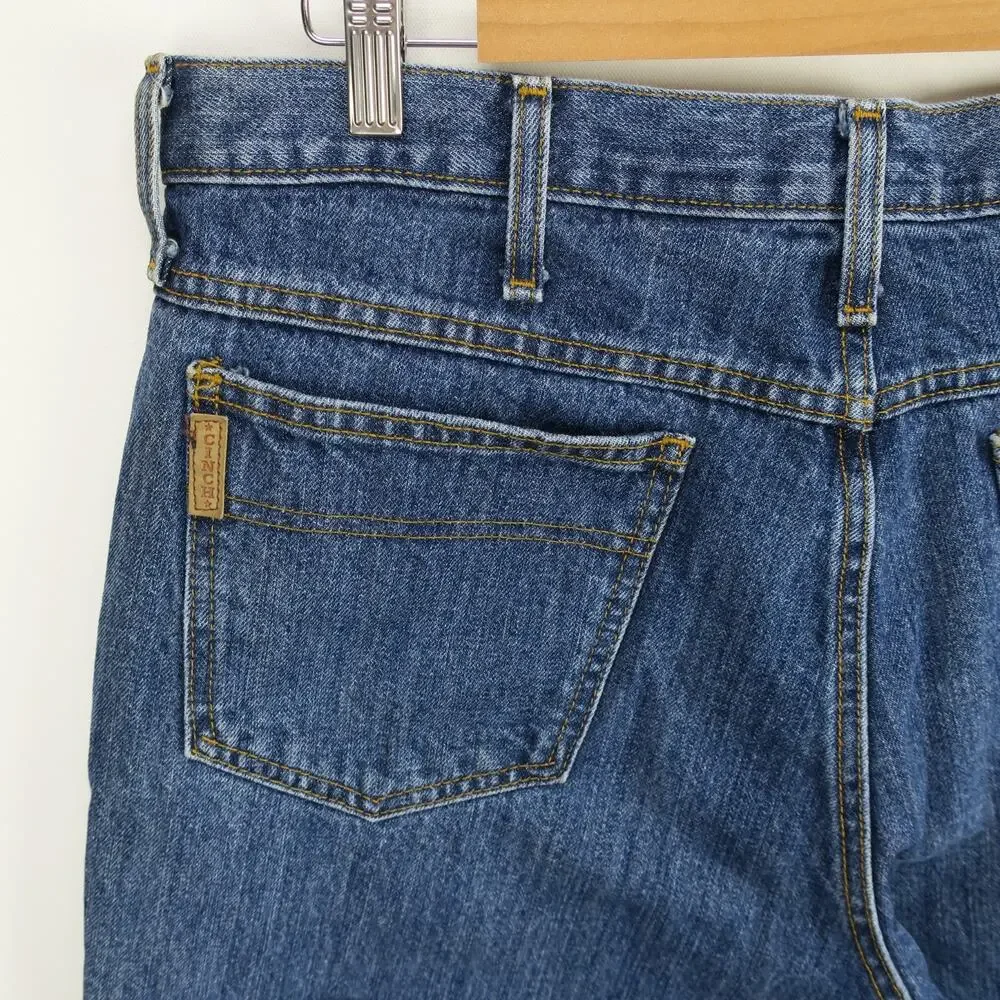 Cinch Men's Western Jeans 36x34 Blue Denim Straight Leg Cowboy